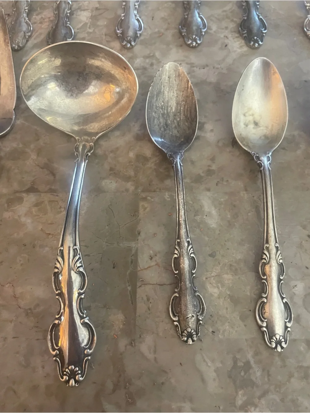 VINTAGE 24 Pcs of REED & BARTON Silverware Dinnerware Ladle Ect: